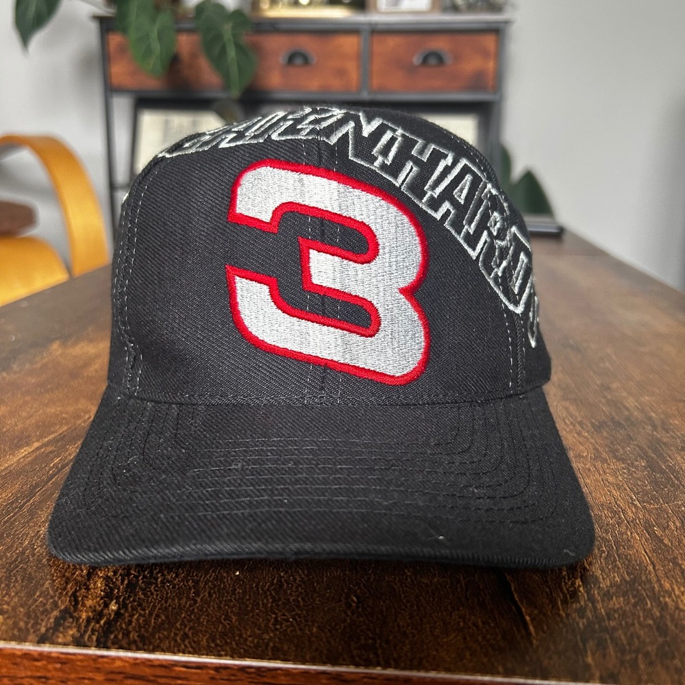 Vintage Dale Earnhardt #3 RCR Snapback Hat Sports Image Black NASCAR Racing Cap